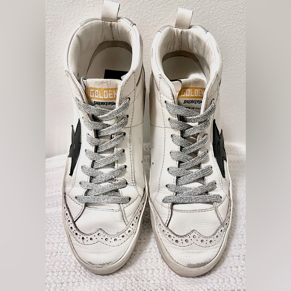 Golden Goose Midstar Sneakers with Black and Gray Accents